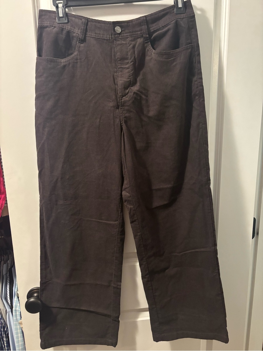 Women's Brown Straight-Leg Pants